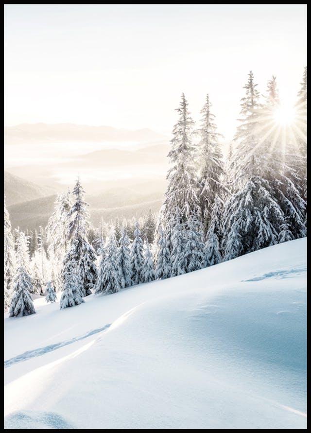 My Village Arriere Plan Textile - Paysage De Montagne 150X75Cm