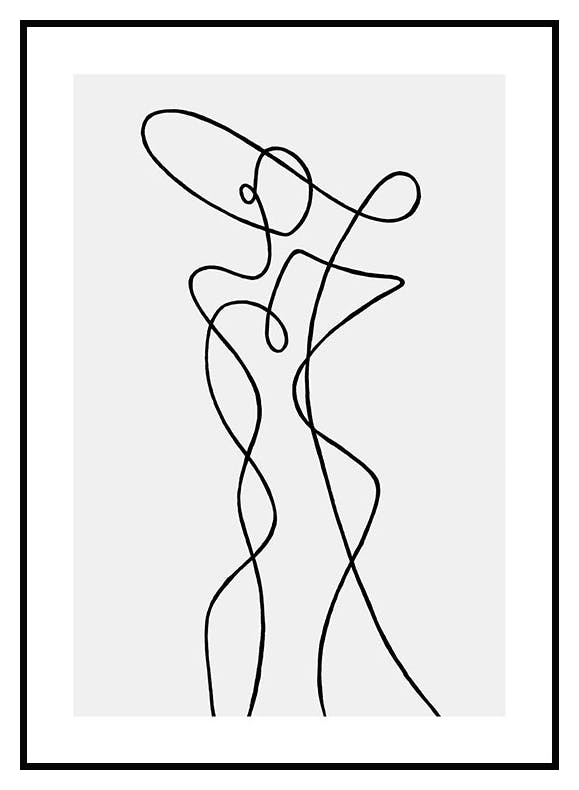 Line Art Figure No1 Poster (21x30 cm) - Poster Store