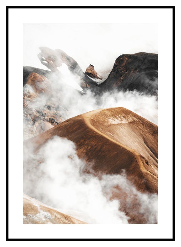 Cloudy Mountain Poster (50x70 cm) - Poster Store