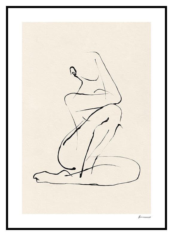 Dessin au trait Féminin Poster (50x70 cm) - Poster Store