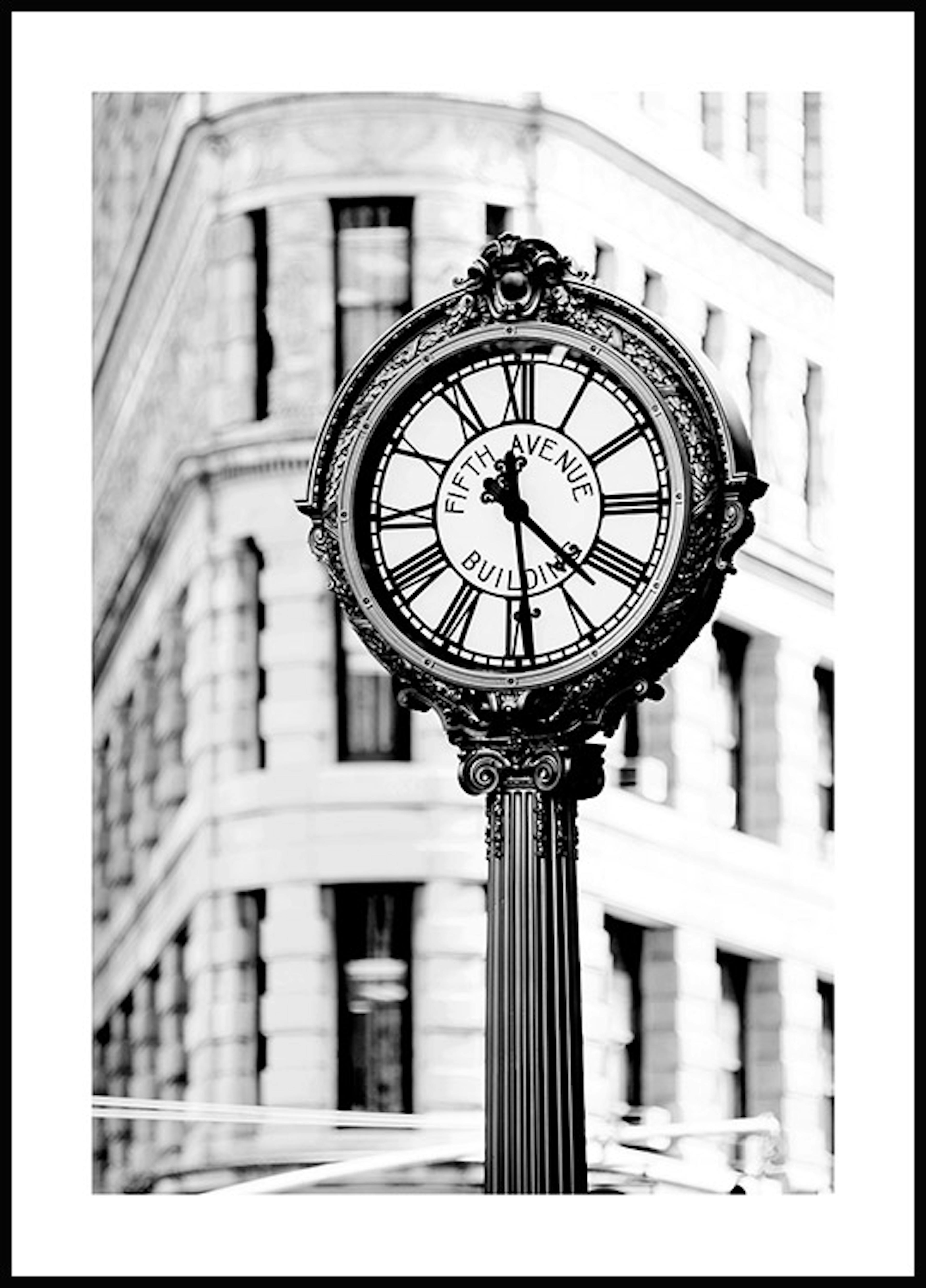 뉴욕 거리의 시계 포스터 thumbnail