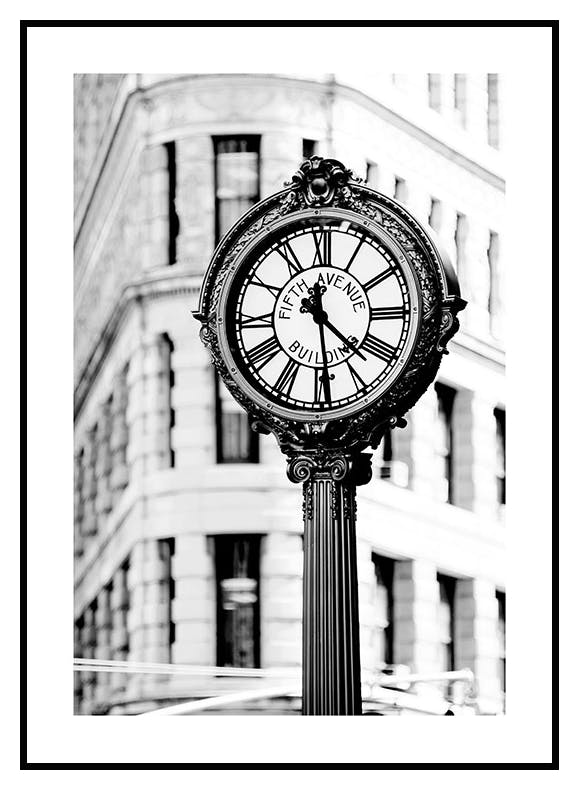 Horloge Fifth Avenue Poster (30x40 cm) - Poster Store