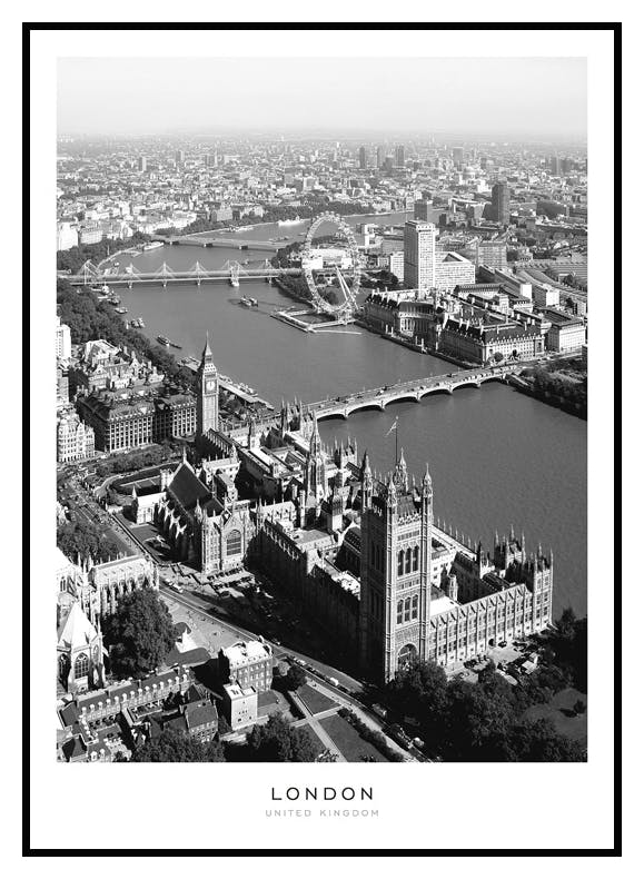 Plakat Londyn z Lotu Ptaka (50x70 cm) - Poster Store