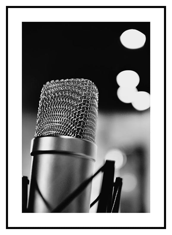 Plakat Mikrofon (21x30 cm) - Poster Store