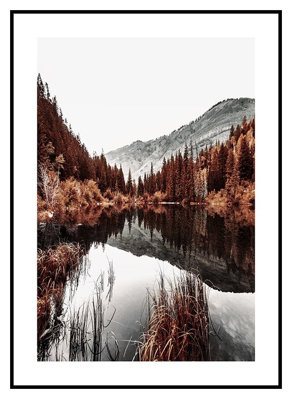 Plakat Jezioro W Górach (21x30 cm) - Poster Store