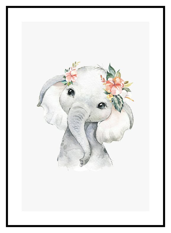 Plakat Przyjaciel Słoń (30x40 cm) - Poster Store