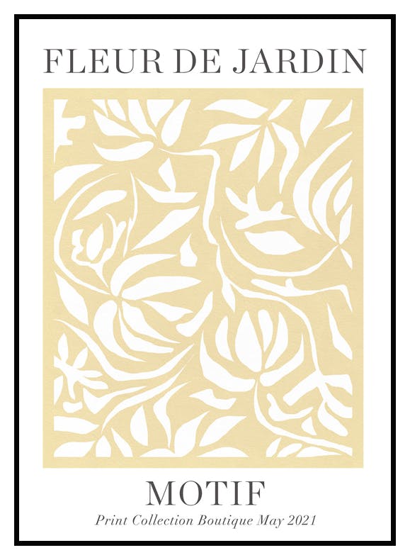Fleur de Jardin Motif Poster (21x30 cm) - Poster Store