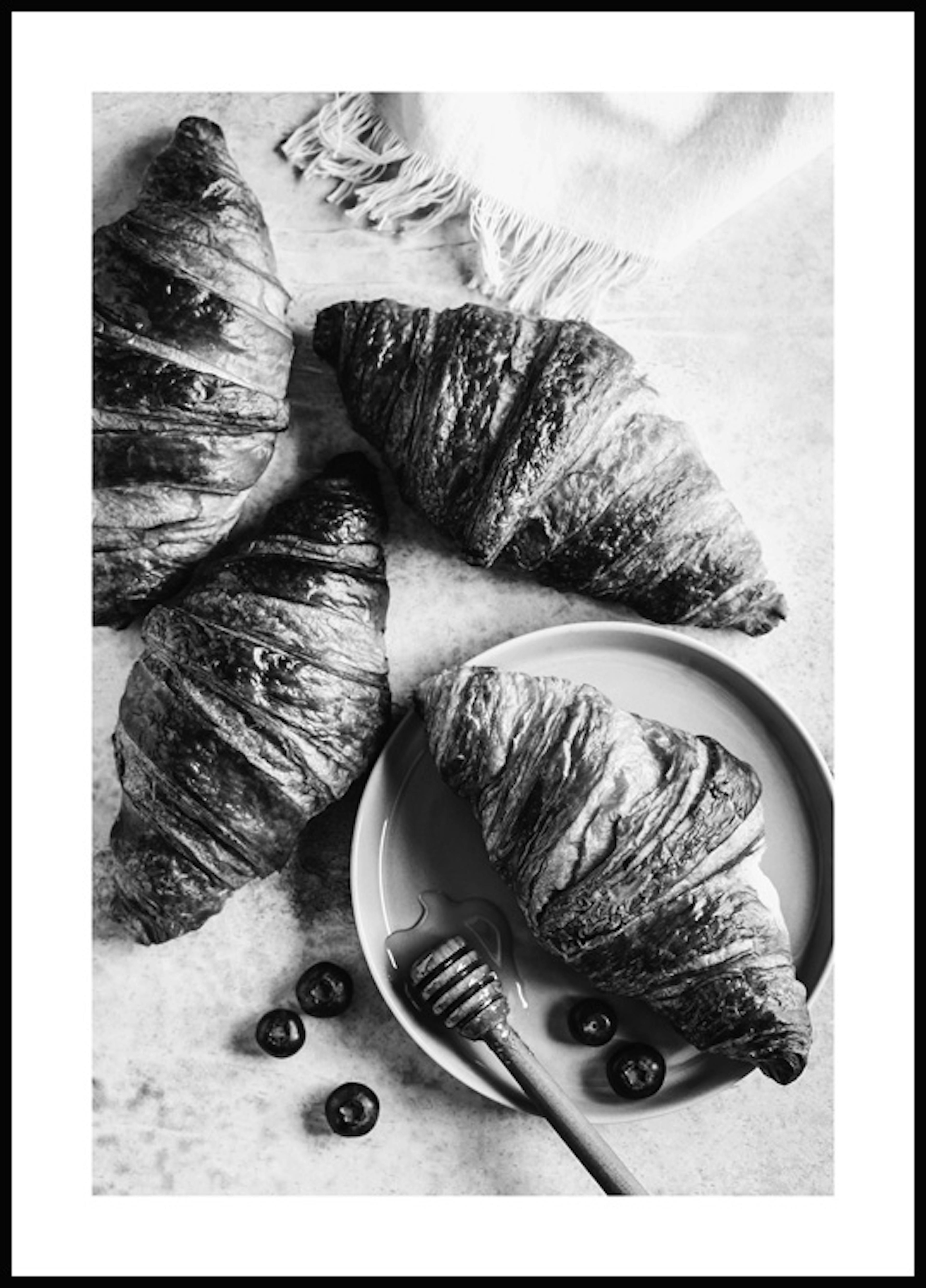 Französische Croissants Poster 0