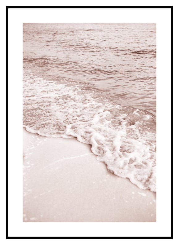 Rosa Wellen Poster (21x30 cm) - Poster Store