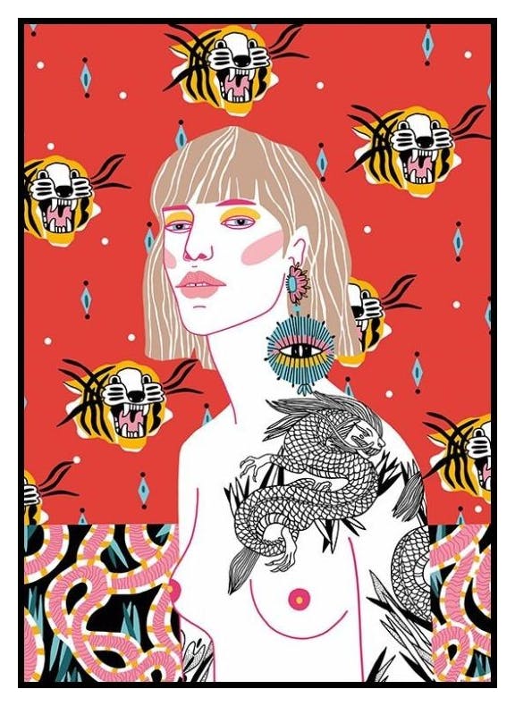 Urodziłam Się, By Być Dzika Plakat (30x40 cm) - Poster Store