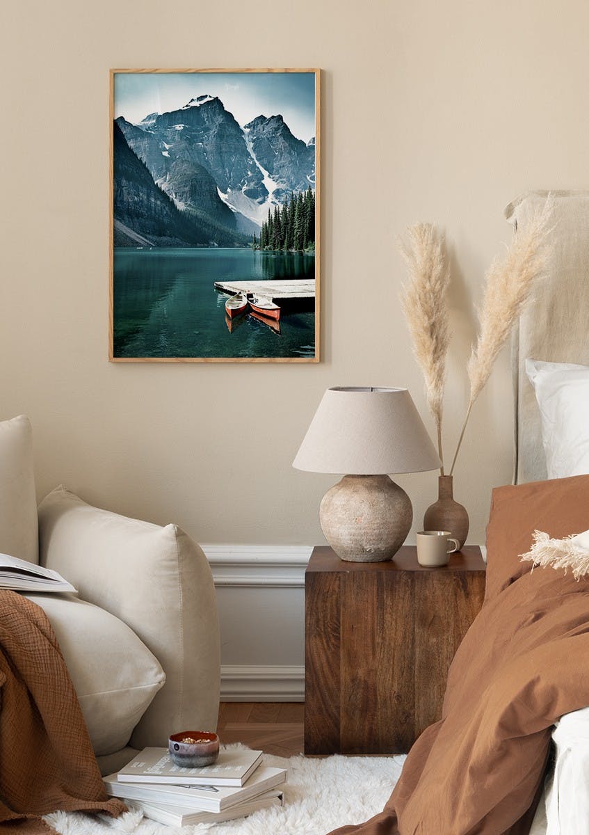 Canoes in the Lake Poster (21x30 cm) - Poster Store