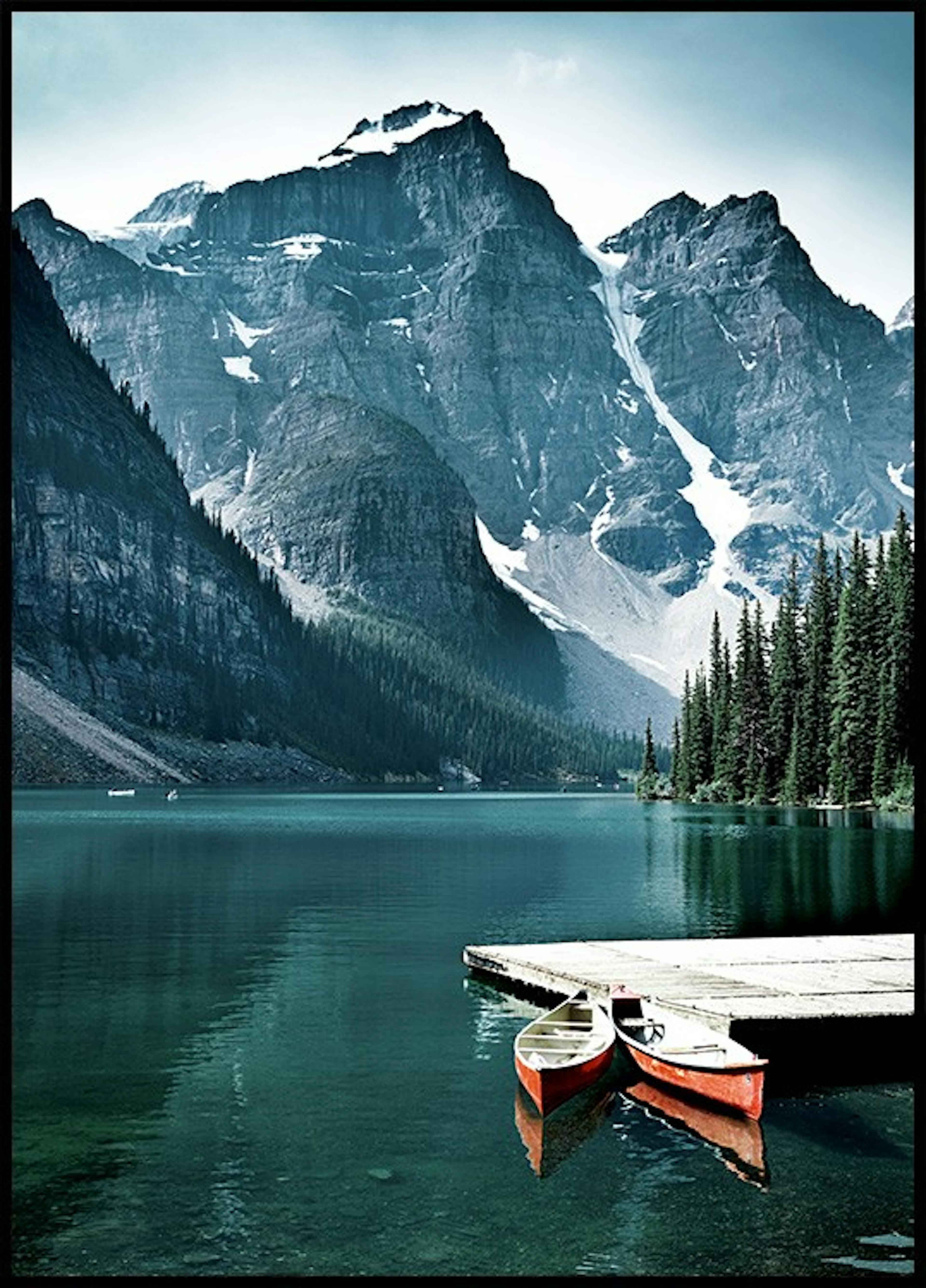 Canoes in the Lake Poster 0