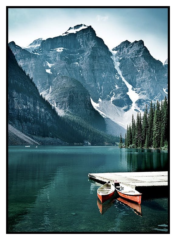 Canoes in the Lake Plakat (30x40 cm) - Poster Store