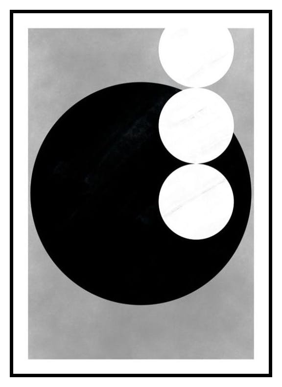 Svart & Vita Former No3 Poster (50x70 cm) - Poster Store