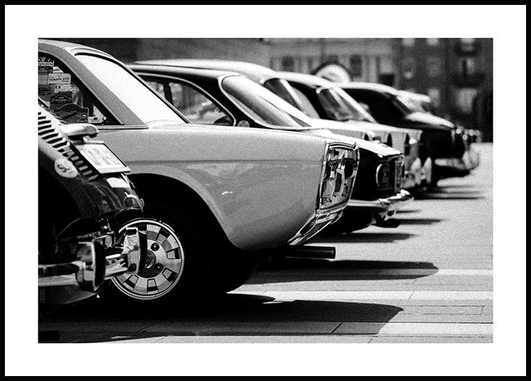 Coches antiguos en la calle de Panoramic Images en póster, lienzo y mucho  más