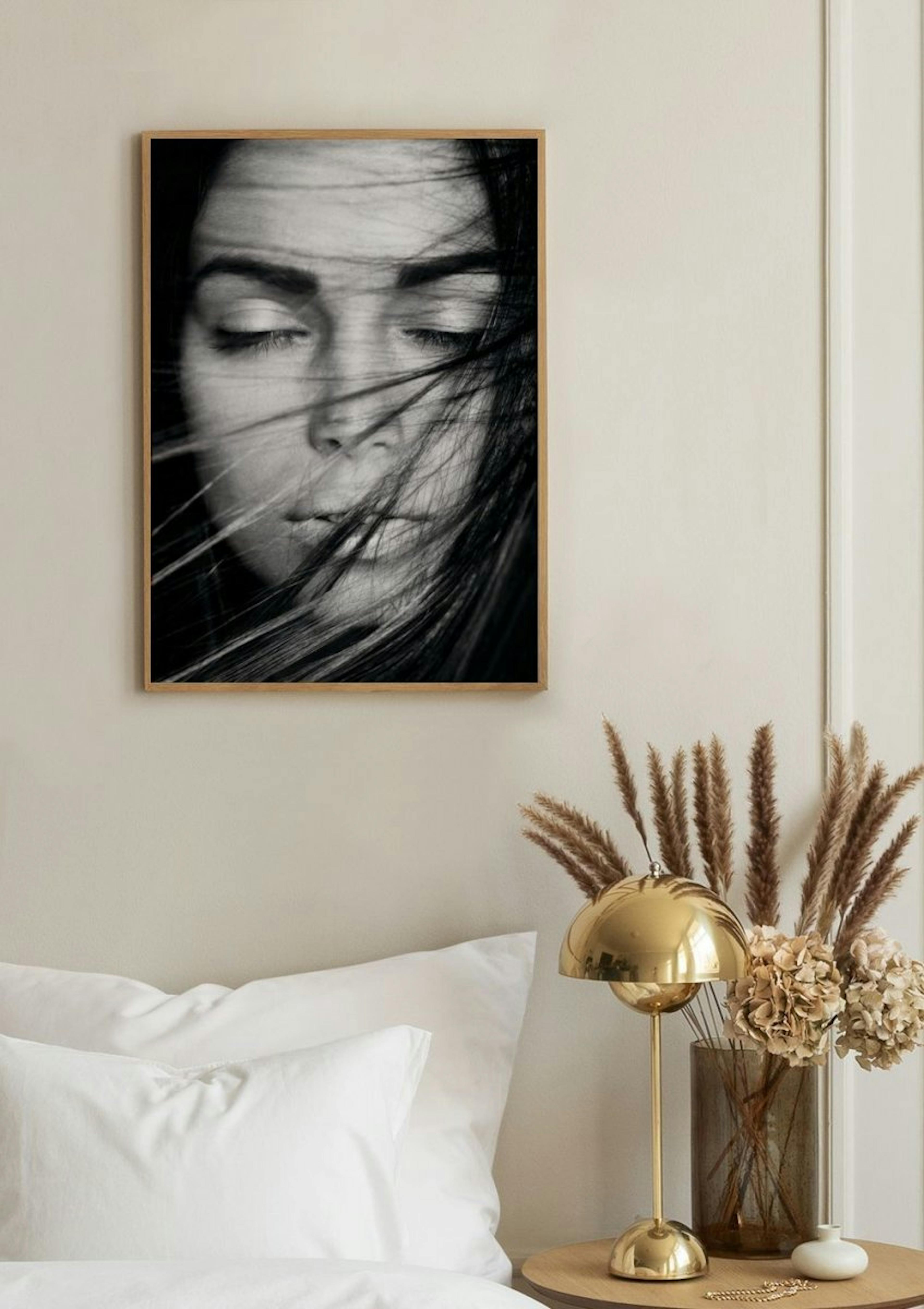 Wind Blowing Hair Poster thumbnail