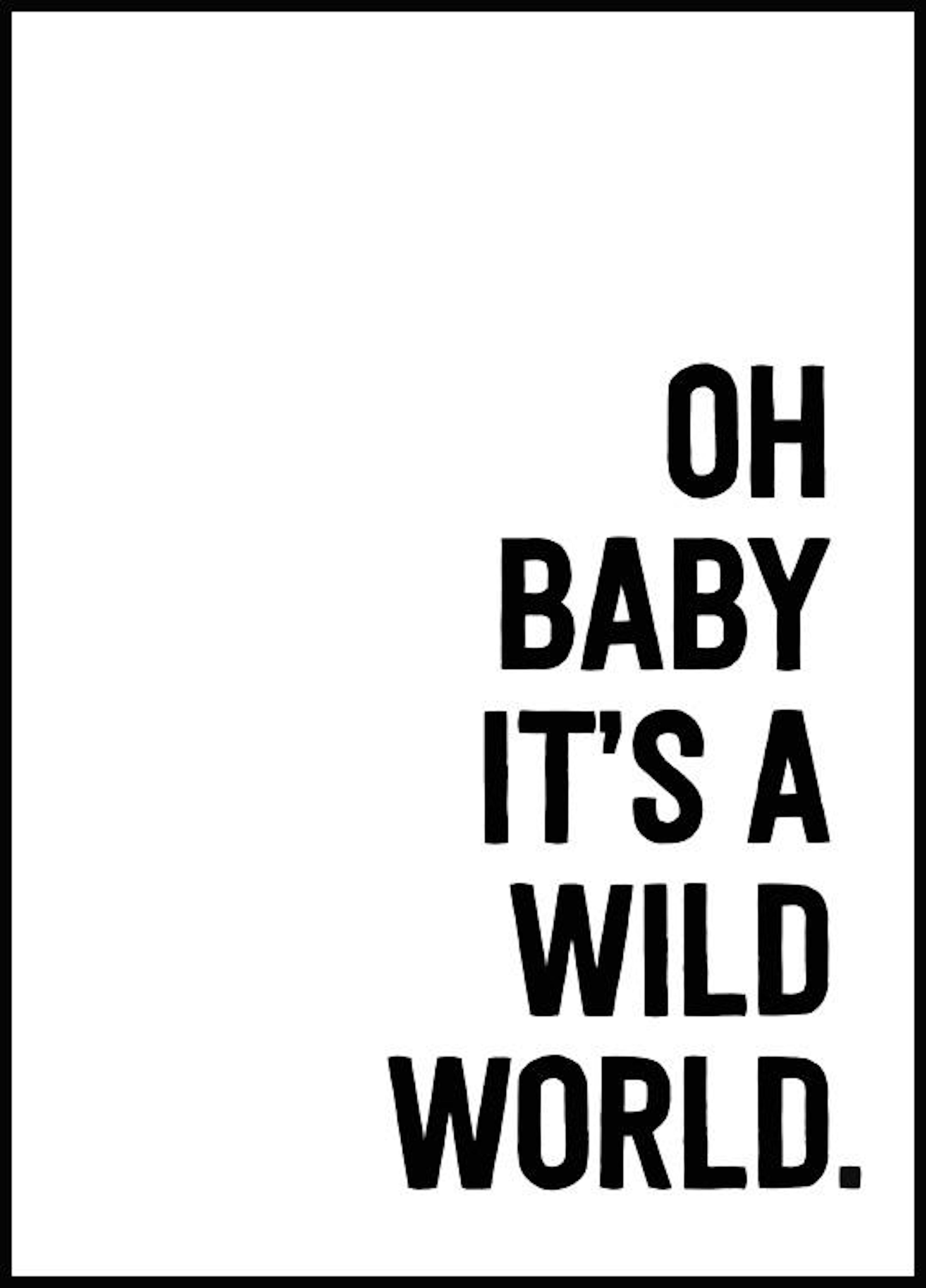 Oh baby it's a wild world Poster 0