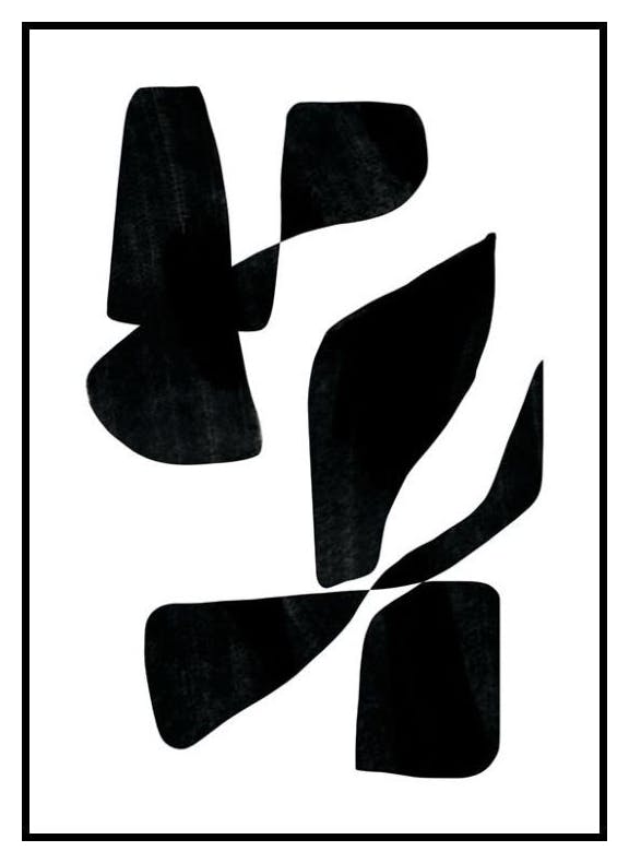 Svart Grafisk Plakat (30x40 cm) - Poster Store