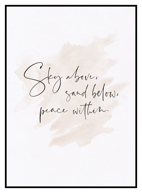 Sand Below Peace Within Poster (21x30 cm) - Poster Store