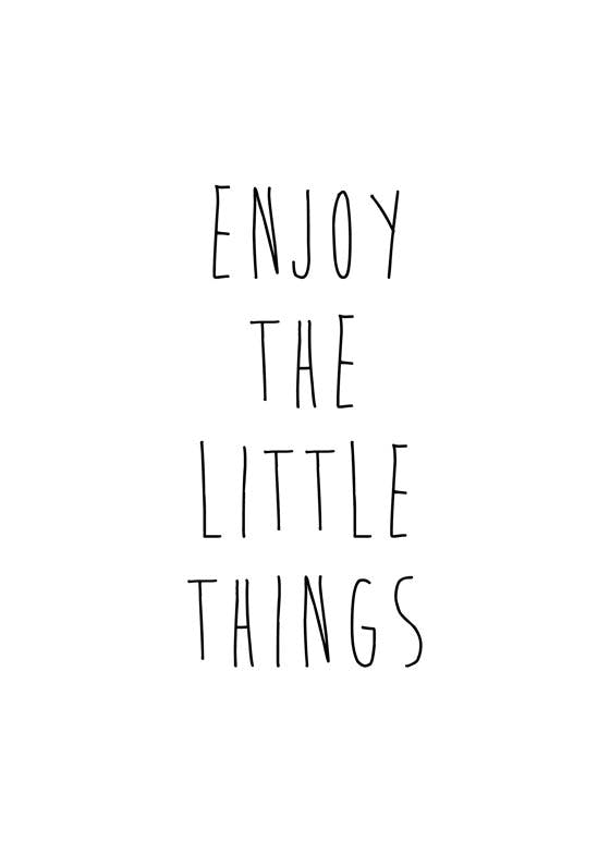 Enjoy the Little Things Póster 0