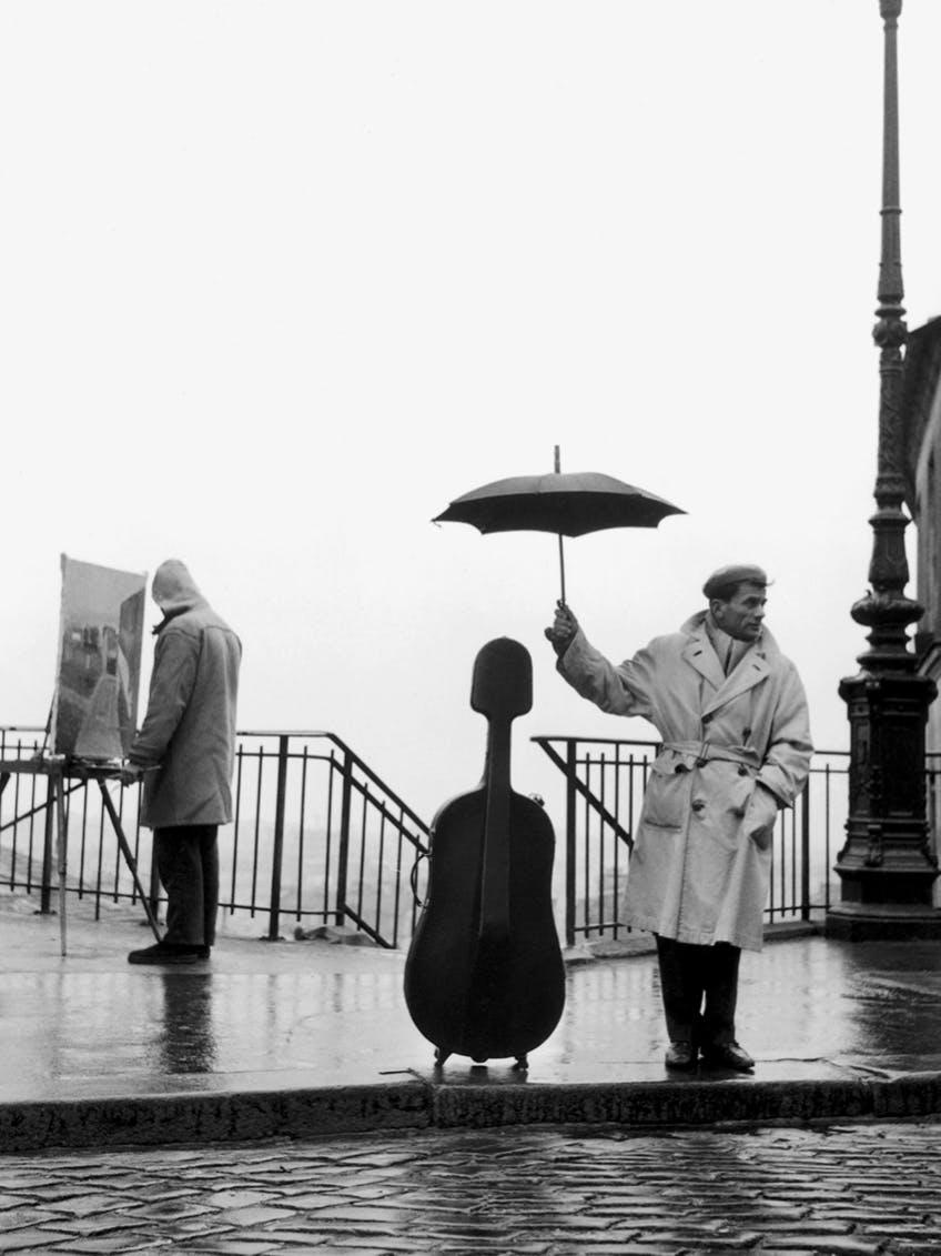 Plakat Muzyk w deszczu 0