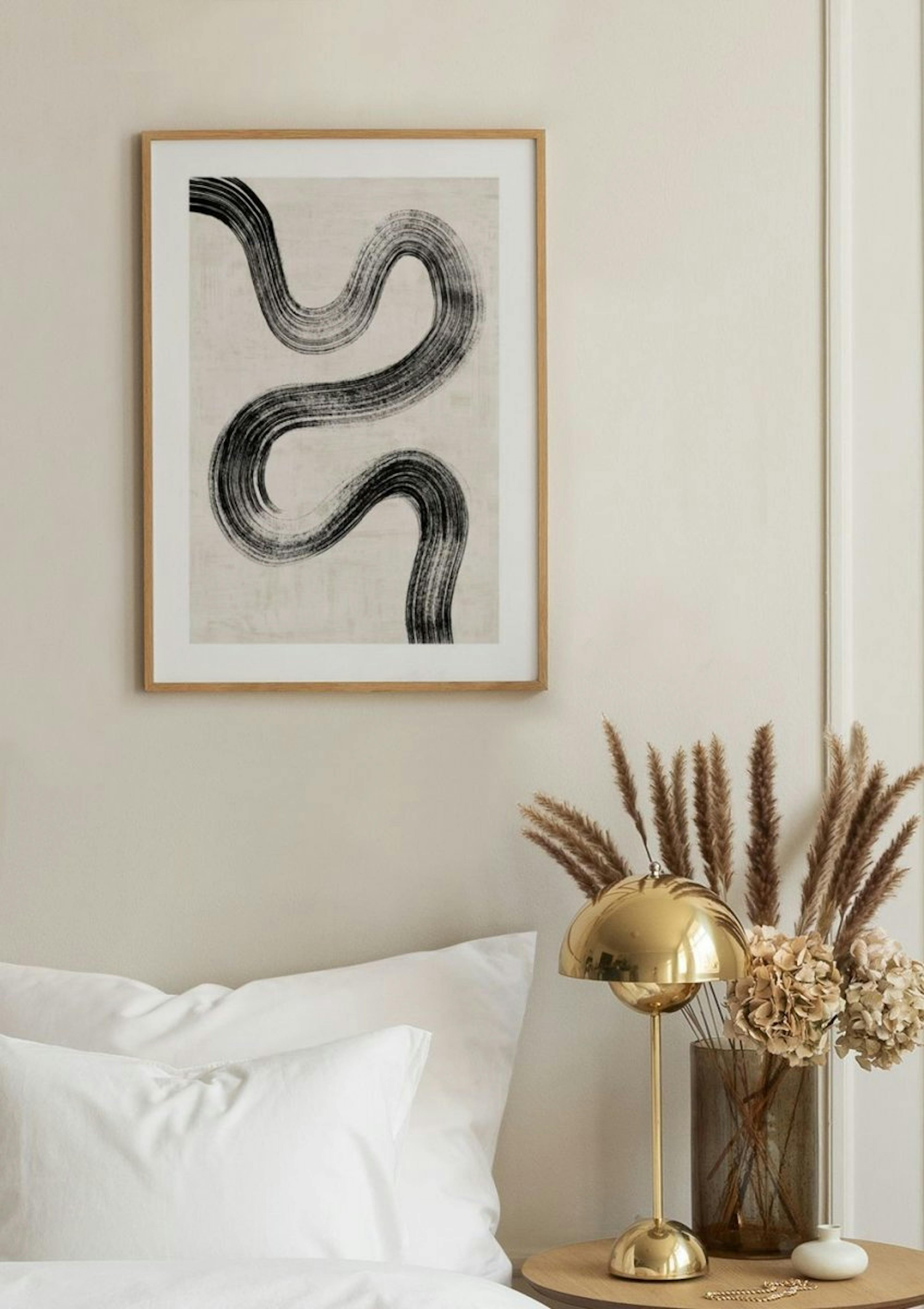 Blæk Penselstrøg Nr. 2 Plakat thumbnail