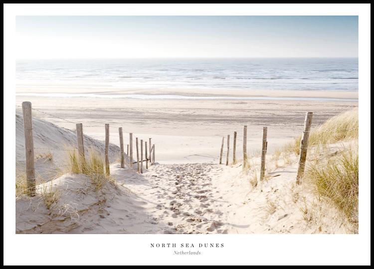 North Sea Dunes Poster - Nordsee Strand Dünen Poster