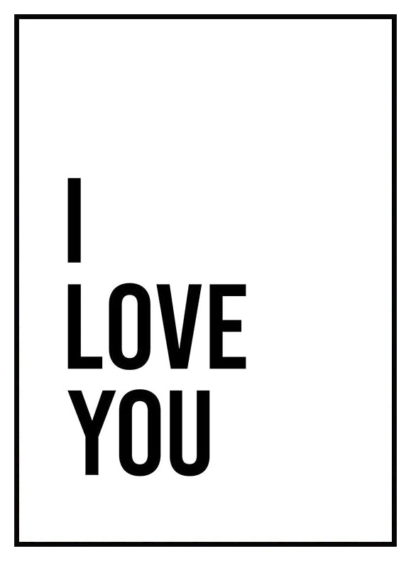I Love You Poster (21x30 cm) - Poster Store