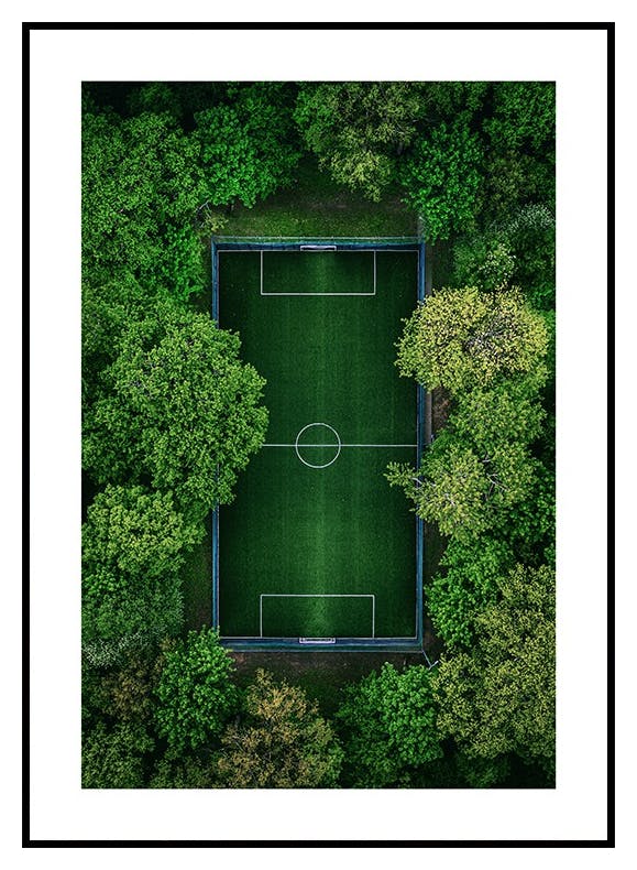 Plakat zielonego boiska piłkarskiego (30x40 cm) - Poster Store