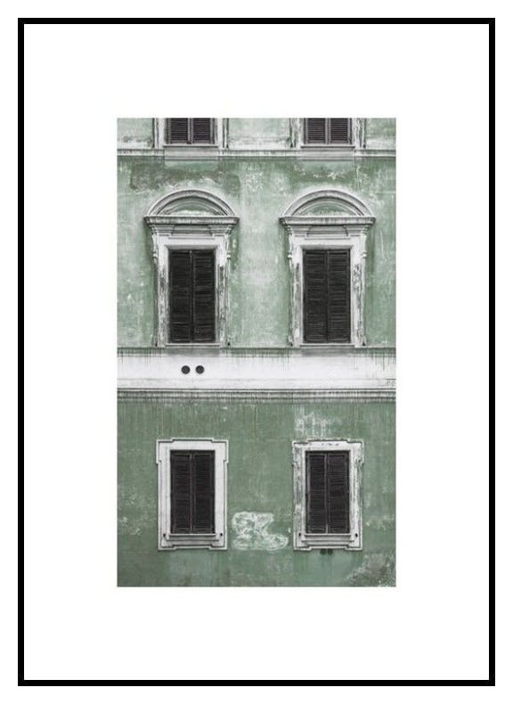 Grön Fasad Poster (30x40 cm) - Poster Store
