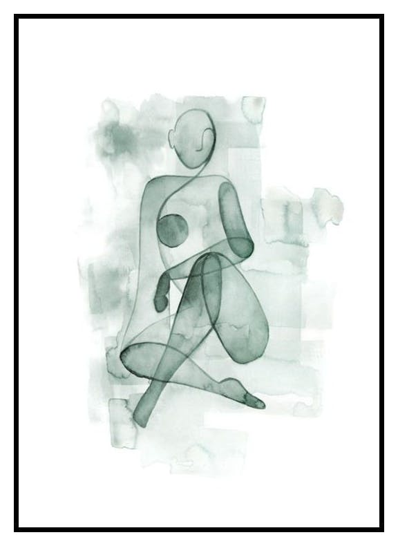 Watercolor Figure No1 Poster (50x70 cm) - Poster Store