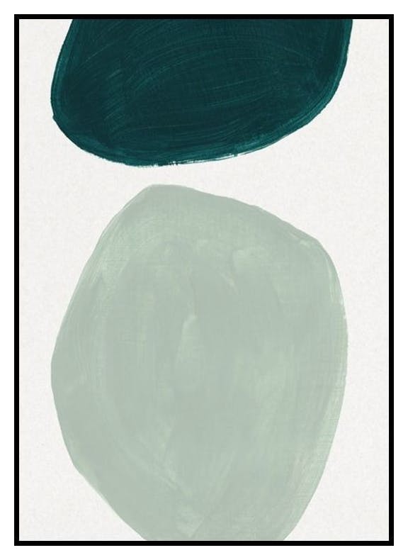 Grüne Formen Nr.1 Poster (30x40 cm) - Poster Store