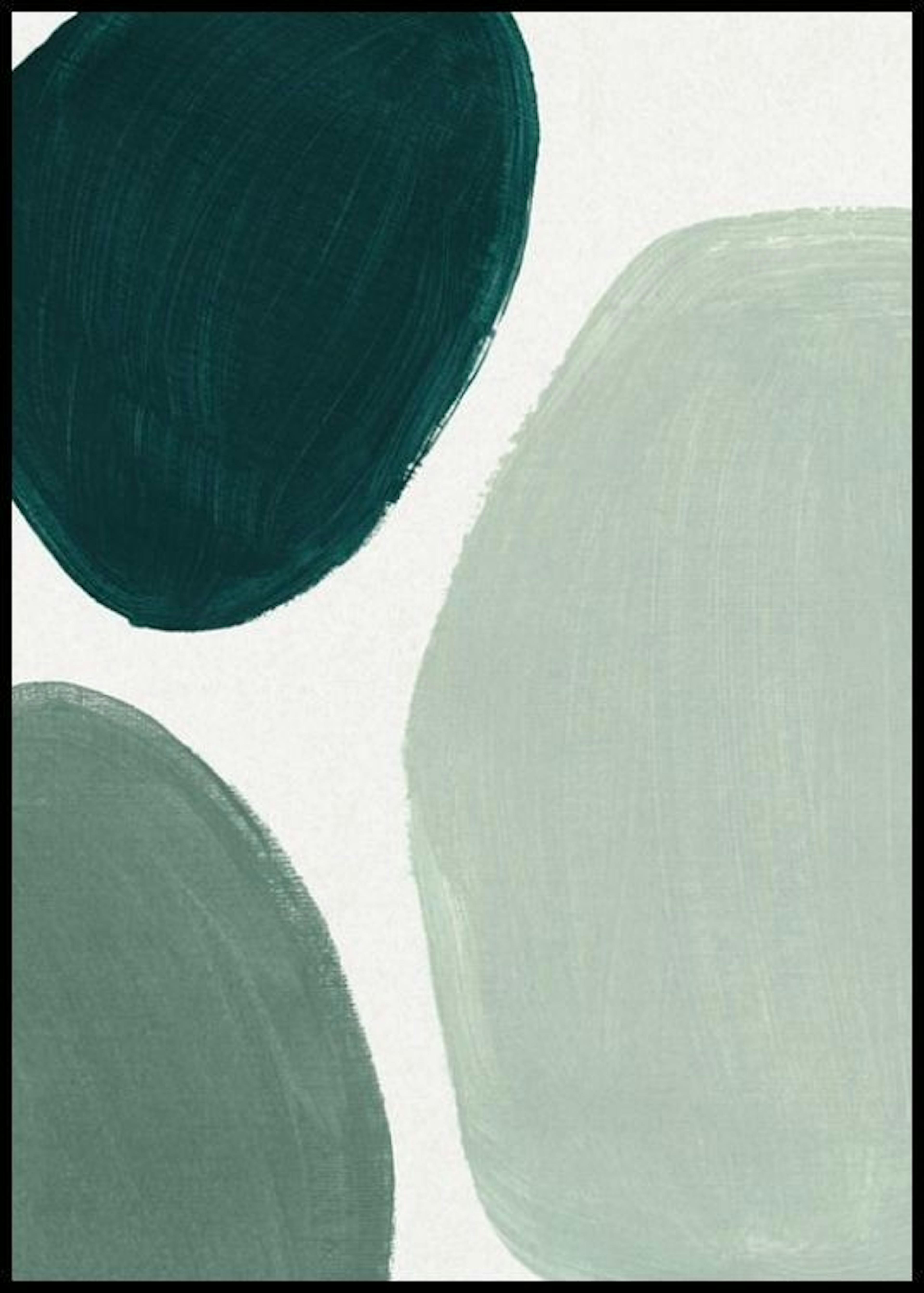 Green Shapes No2 Print 0