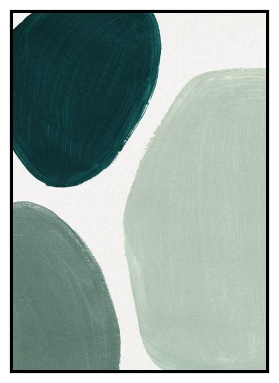 Zielone kształty No2 Plakat (30x40 cm) - Poster Store