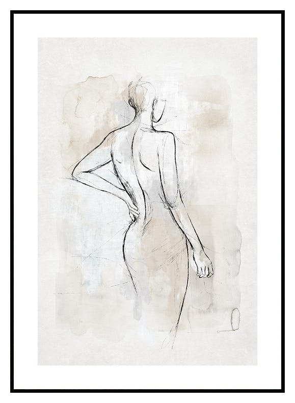 Abstrakcyjny szkic ciała Nr 2 plakat (50x70 cm) - Poster Store