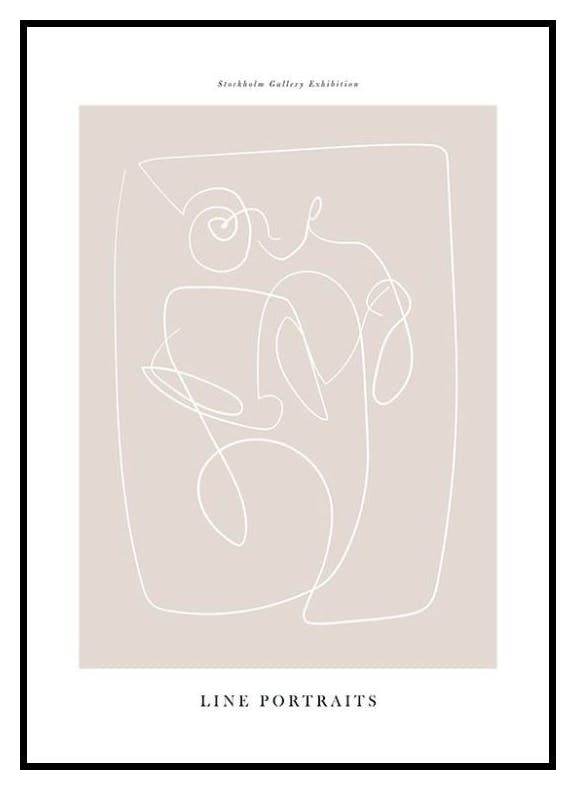 Line Portraits No1 Poster (50x70 cm) - Poster Store