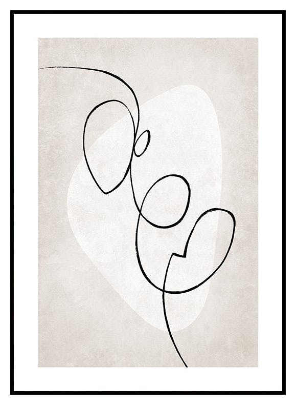 Artful Lines No1 Poster (50x70 cm) - Poster Store