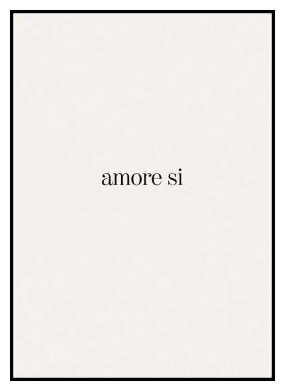 Amore Si Plakat (21x30 cm) - Poster Store