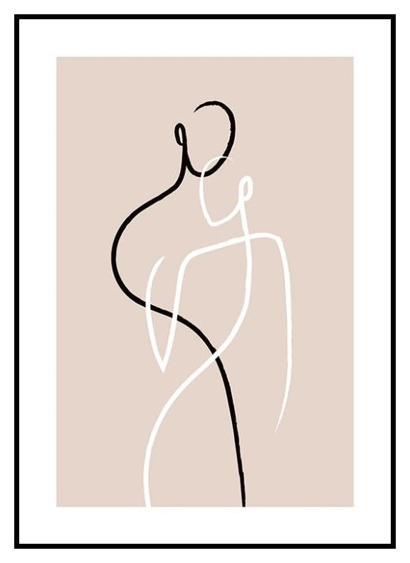 Black and White Lines No2 Poster (50x70 cm) - Poster Store