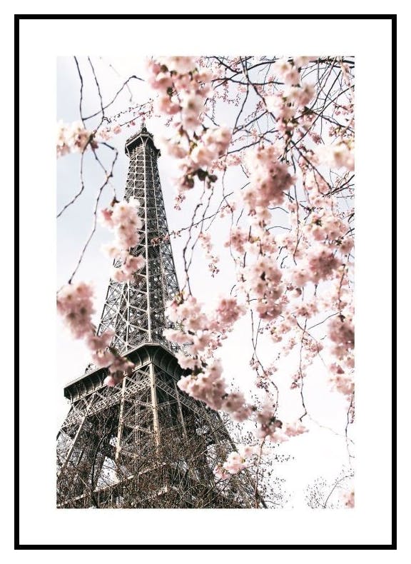 Bloeiende Eiffeltoren Poster (50x70 cm) - Poster Store