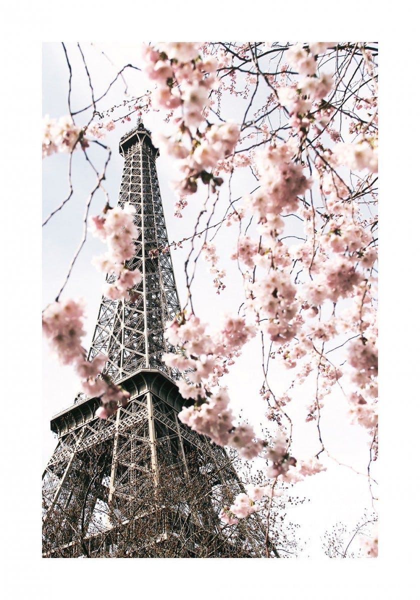 Plakat Wiosenna Wieża Eiffela 0