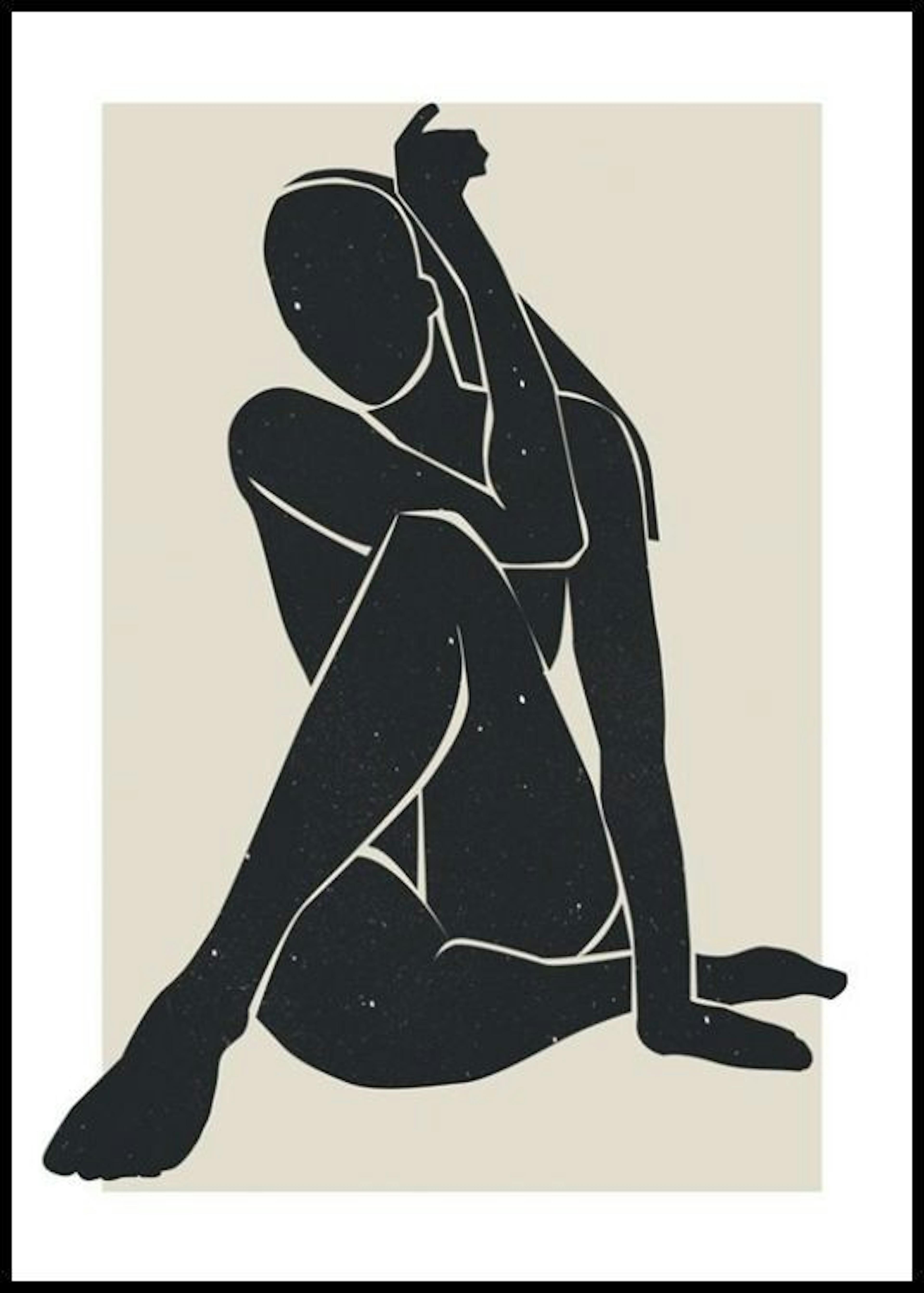 Figur in Kohlschwarz Poster 0