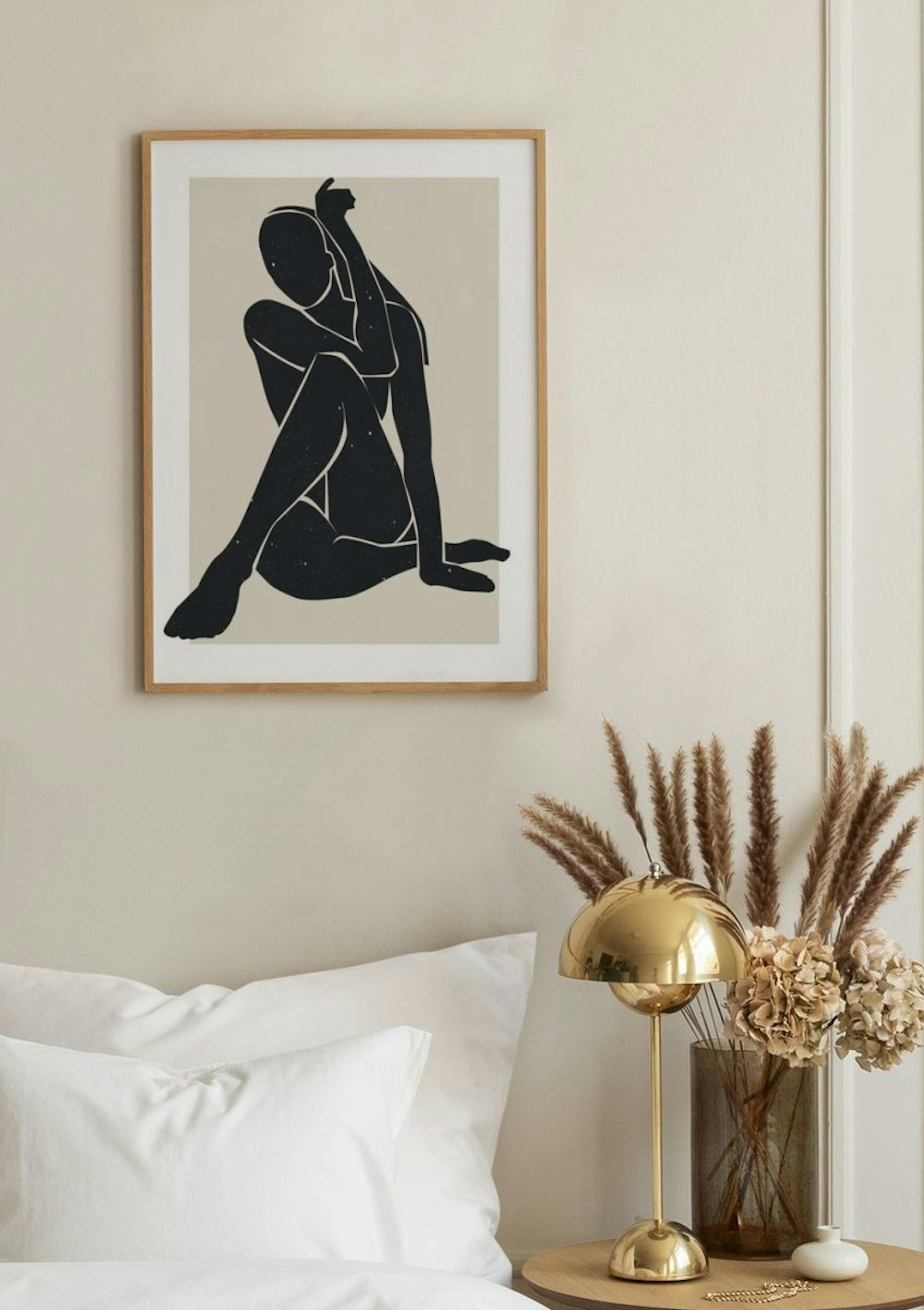 Figur in Kohlschwarz Poster thumbnail