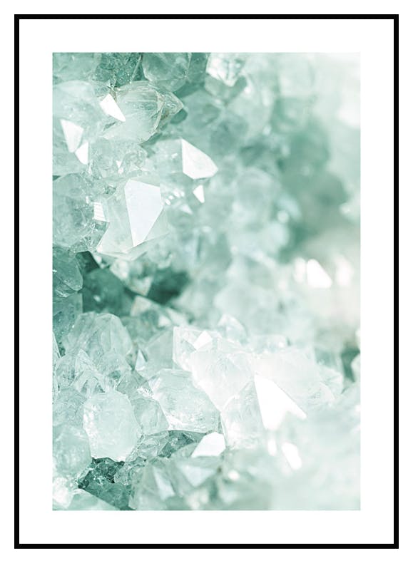 Türkise Kristalle Poster (30x40 cm) - Poster Store