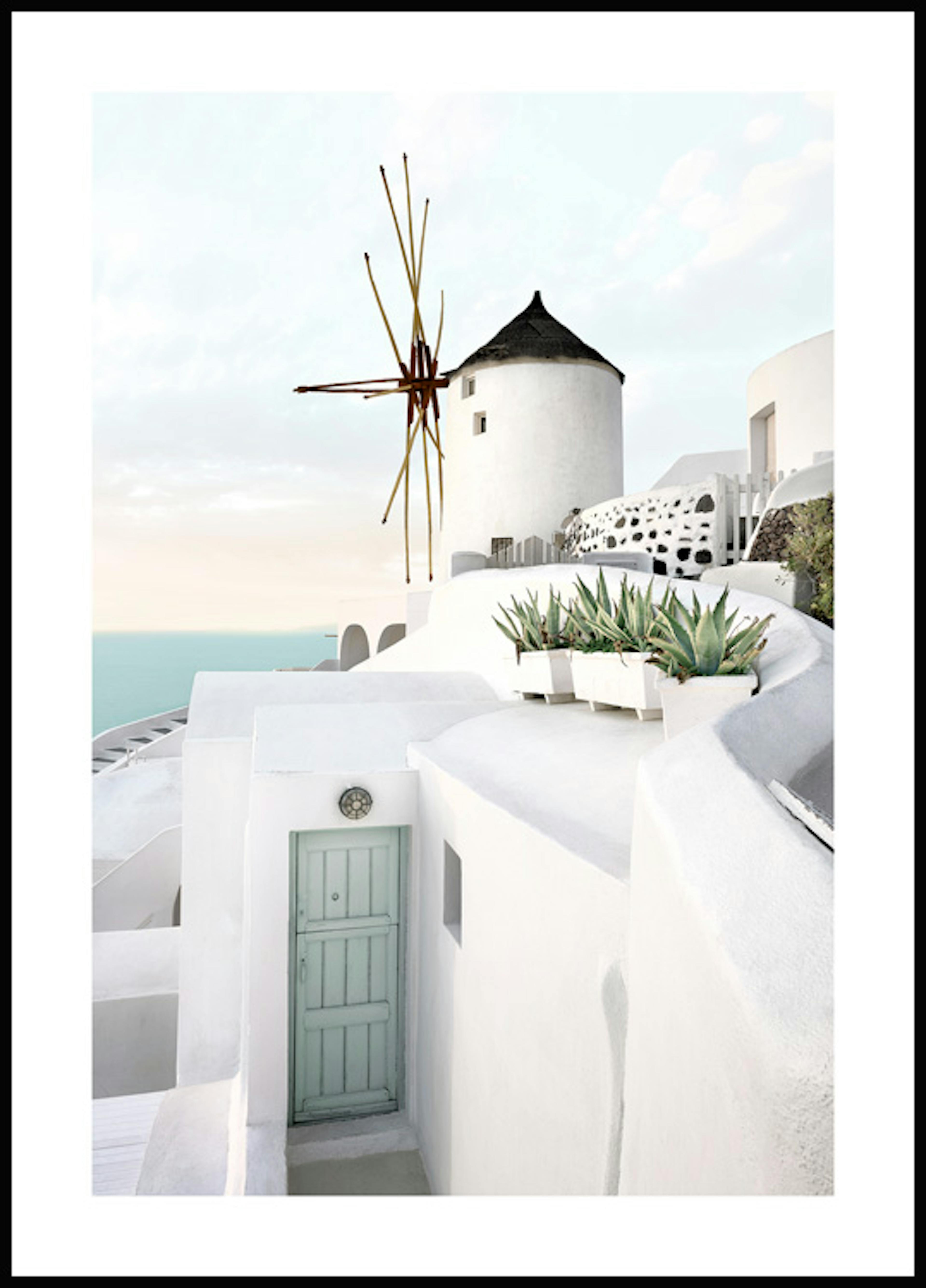 Santorini View Poster 0