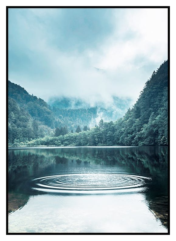 Plakat Pochmurny Dzień Nad Jeziorem (30x40 cm) - Poster Store
