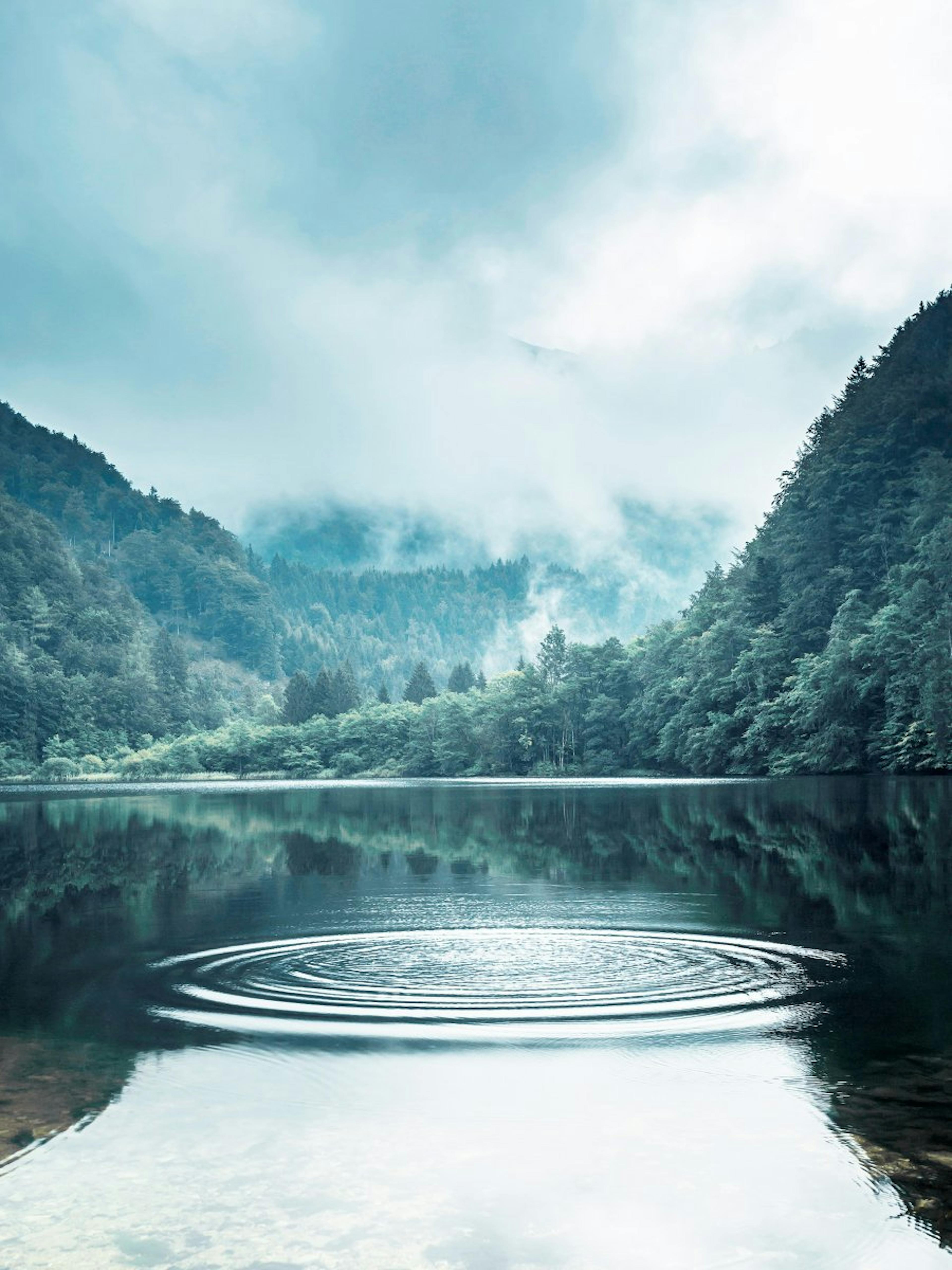 Cloudy Lake Day Poster 0