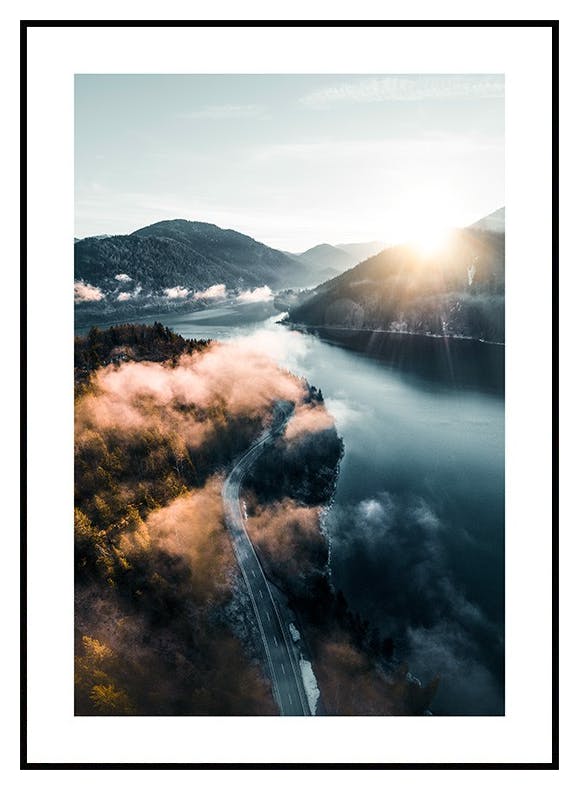 Plakat Chmury Nad Jeziorem (30x40 cm) - Poster Store