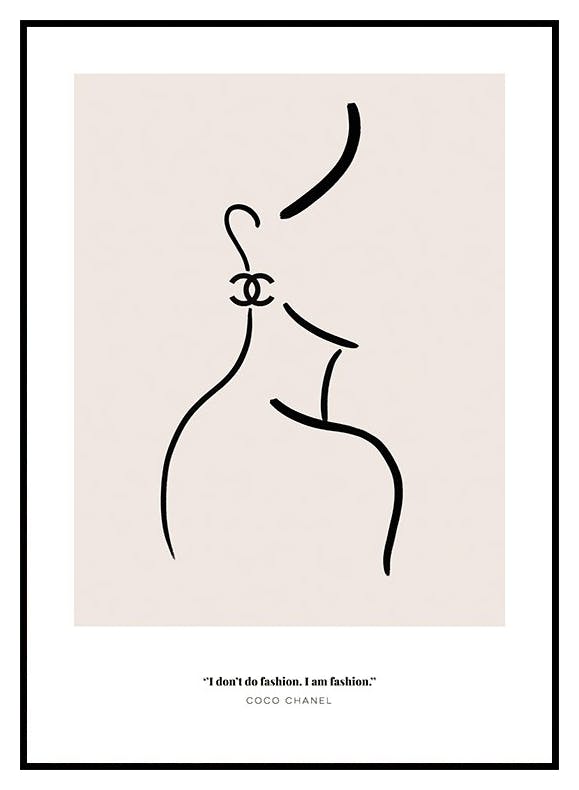 I am Fashion Illustration Poster (21x30 cm) - Poster Store