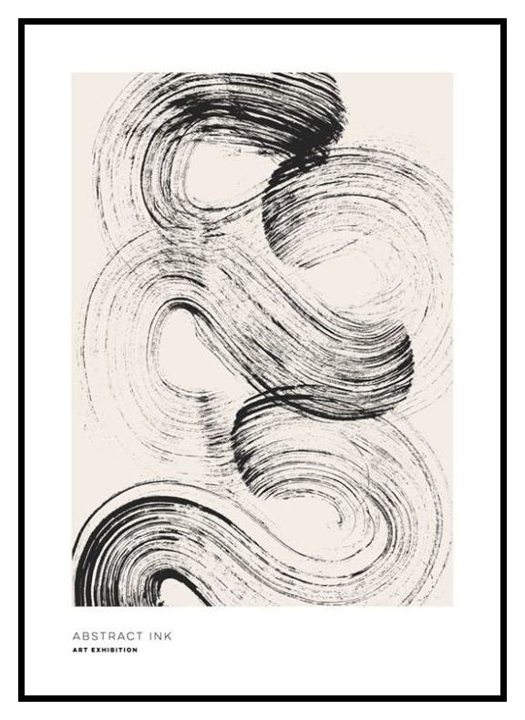 Abstrakcyjny tusz nr 1 Plakat (50x70 cm) - Poster Store
